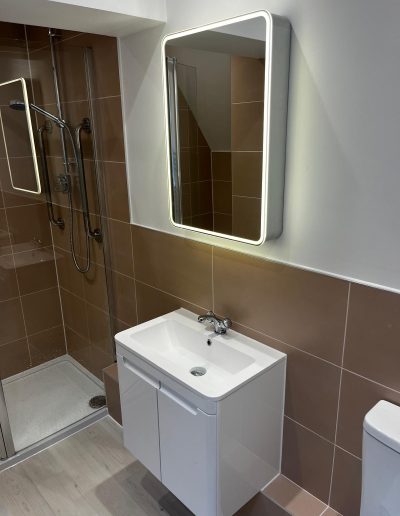 bathroom sink and mirror installation